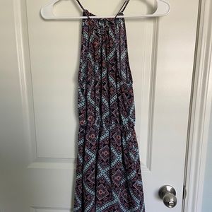 Patterned High Neck Dress